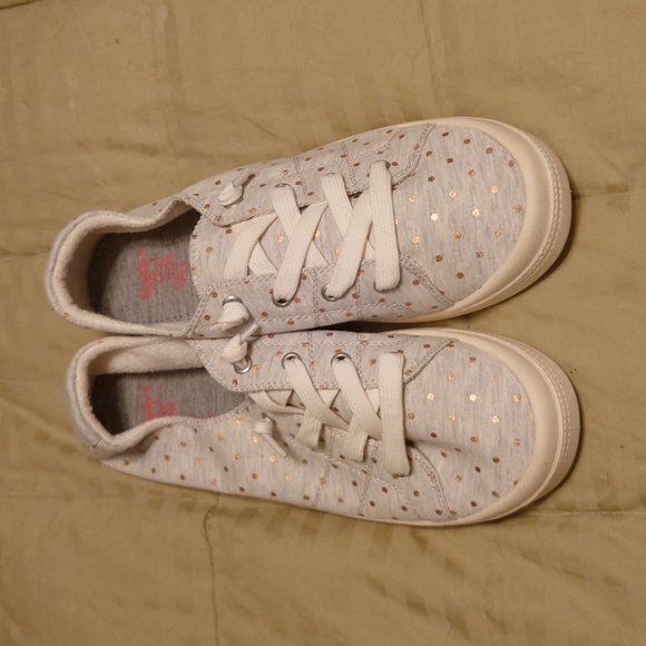 jellypop Dallas Heather Grey w/Gold Dots - Picture 1 of 3